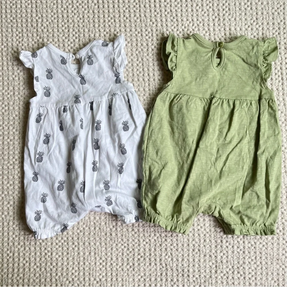Fred & Flo Baby Girl 2 Pack Romper Set